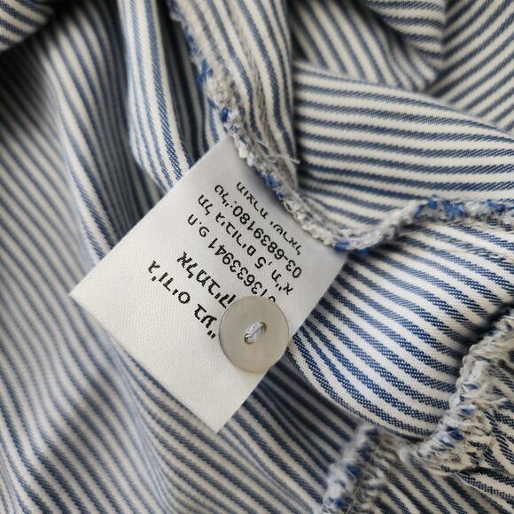 Alembika Stripe Button Down Tunic Blouse Size 4/Women's 12-14 - Picture 6 of 8